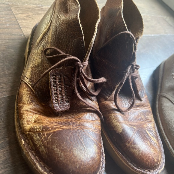 Men’s 9 Clark originals size 9 crepe sole desert boot lot used leather main image 6